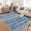 Boho Geometric Rug, Machine Washable and Non-Slip, Ideal Neutral Carpet for Farmhouse & Modern Living, Dining, and Bedroom Areas, 4'x6', Gray - 2 of 4