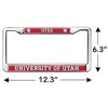 University of Utah Utes Logo Full Size Standard License Plate Metal Frame - 4 of 4