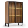 Curio Cabinet with Adjustable Shelves,15.75"D x 31.50"W x 53.13"H,Brown - 2 of 4