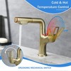 Brushed Gold Pull-Down Vessel Faucet - Single Hole Bathroom Sink Faucet with Lift Spout & Dual Spray Modes - 4 of 4