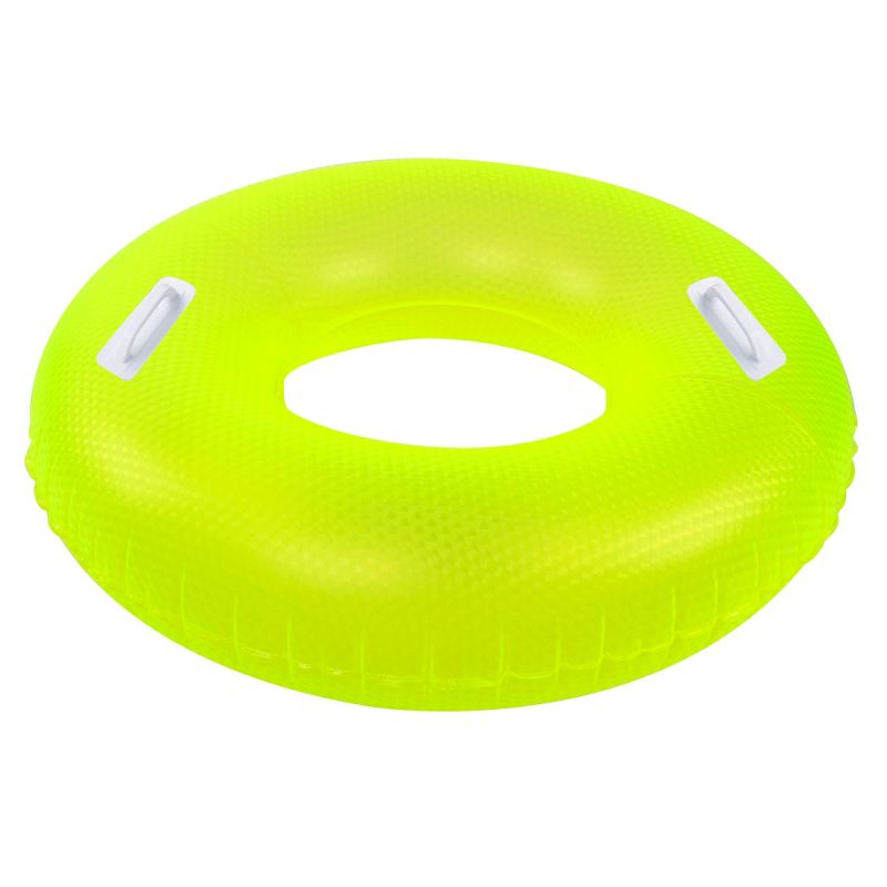 Northlight 42" Yellow Sparkle Inflatable Swimming Pool Tube Ring Float, 1 of 2
