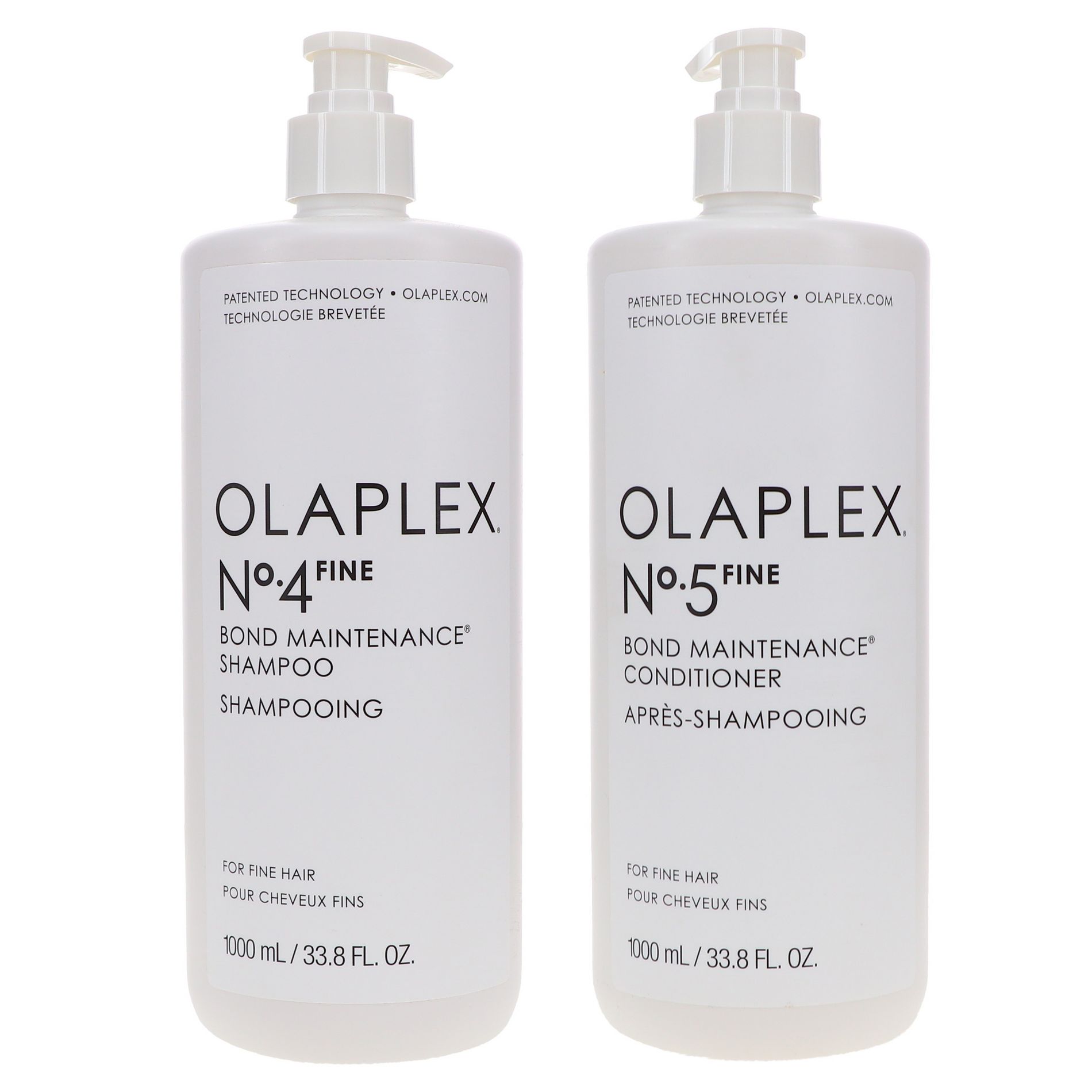 Olaplex No.4 Fine Bond Maintenance Shampoo 33.8 oz & No. 5 Fine Bond Maintenance Conditioner 33.8 oz Combo Pack