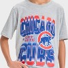Boys' MLB Chicago Cubs Short Sleeve Graphic T-Shirt - Gray - 2 of 4