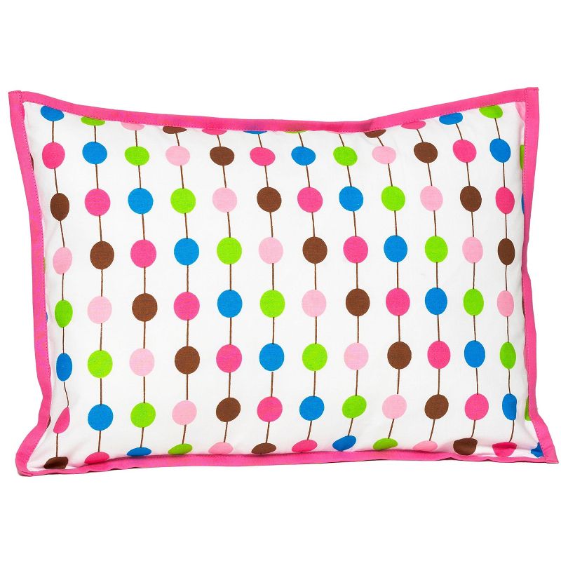 Bacati - Botanical Pearl String Pink Decorative Pillow, 1 of 4
