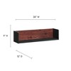 Modway Kinetic Wall Shelf – Wall-Mount Geometric Display Shelf with Wood Shelving and Metal Frame - 3 of 4