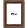 PosterPalooza | Photo Size Traditional Brown Picture Frame - UV Acrylic, Foam Board Backing, Hanging Hardware - 2 of 4