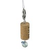 Ganz 5.5" Peace Sign "Peace" Inspirational Faux Gem Accented Wine Cork Christmas Ornament - Green/Brown - 2 of 2