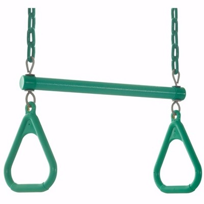 Machrus Swingan Trapeze Swing Bar with Vinyl Coated Chain - Fully Assembled
