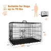 Dog Crate, 36 Inch Medium Dog Cage with Divider and Plastic Leak-Proof Pan Tray, Double Door Folding Metal Wire Cage for Indoor, Outdoor, and Travel - 2 of 4