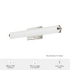 24" 2-Light Holly Grove Cased White Glass Bathroom Vanity Wall Light - Hunter Fan - 4 of 4