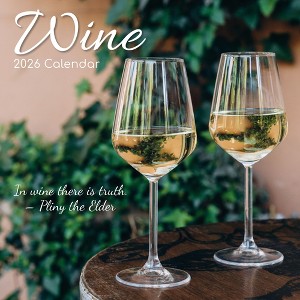 The Gifted Stationery 2026 Square Wall Calendar, Wine, 16-Month Food Theme with 180 Reminder Stickers (12x12 In) - 1 of 4
