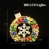 LuxenHome 3Ft Tall Ornament and Snowflake Wreath Outdoor Holiday Decoration with Lights Multi-Color - 3 of 4