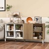 Costway 63" Buffet Sideboard Kitchen Storage Cabinet with 4 Compartments Adjustable Shelf - image 4 of 4