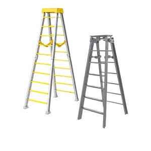 One 10 Inch Yellow Breakable & One 7 Inch Regular Silver Ladder for WWE & AEW Wrestling Action Figures - 1 of 1