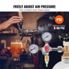 VEVOR Double Gauge Regulator, CO2 Regulator Gauge with 0-60PSI, Heavy Duty CO2 Gauge Gas System, Draft Beer Regulator with Check Valve - 3 of 4