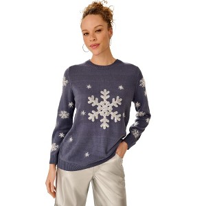 ellos Embellished Holiday Pullover Sweater - 1 of 2