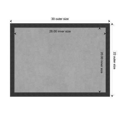 Mezzanotte Black Wood Framed Magnetic Bulletin Board