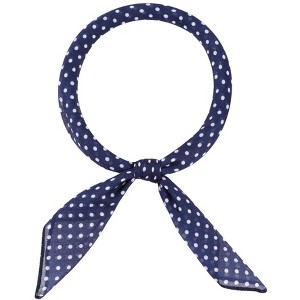 INSPIRE CHIC Women Polka Dots Cotton Linen Retro Solid Color Plain Square Neck Scarves 1Pc - 1 of 4