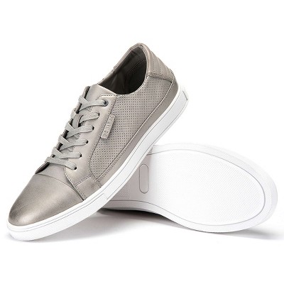 Mio Marino Men's Lace Casual Fashion Sneakers - Satin Gray, Size: 8 — фото 3