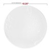 Smarty Had A Party 10.25" White w/ Silver Antique Floral Plastic Dinner Plates - 120 pcs - 3 of 4