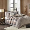 7 Pcs Stylish Buffalo Plaid Print Comforter Set, All Season Bedding Sets, Cozy Home Textile for Modern Bedroom Decor - image 2 of 4