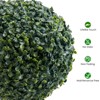 24/35 Inch Artificial Topiary Ball Trees Set of 2, Artificial Boxwood Topiary Ball Tree Fake Milan Grass Ball Decorative Plant for Indoor and Outdoor - 3 of 4