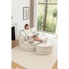 NicBex Oversized Round Soft Chenille Single Sofa with Ottoman & Pillows,Comfy Sleeper Chair for Living Room,Bedroom,Guestroom - 2 of 4