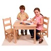 Melissa & Doug Solid Wood Table and 2 Chairs Set - Light Finish Furniture for Playroom - image 3 of 4