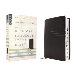 Niv, Biblical Theology Study Bible (Trace the Themes of Scripture), Leathersoft, Black, Thumb Indexed, Comfort Print - by  D A Carson (Leather Bound) - 1 of 1
