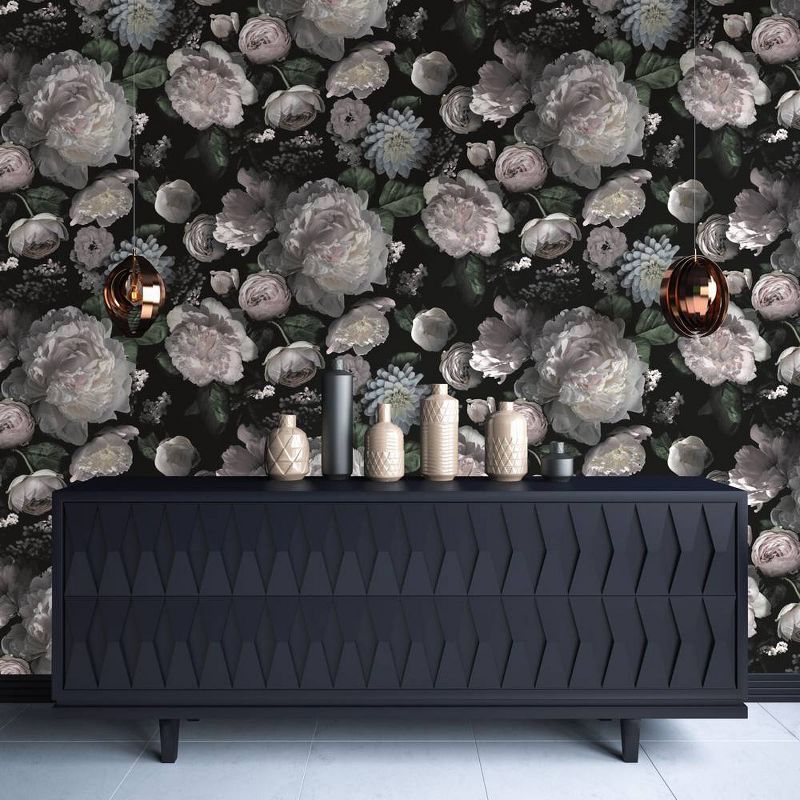 Tempaper Moody Self-Adhesive Removable Wallpaper Floral, 3 of 8