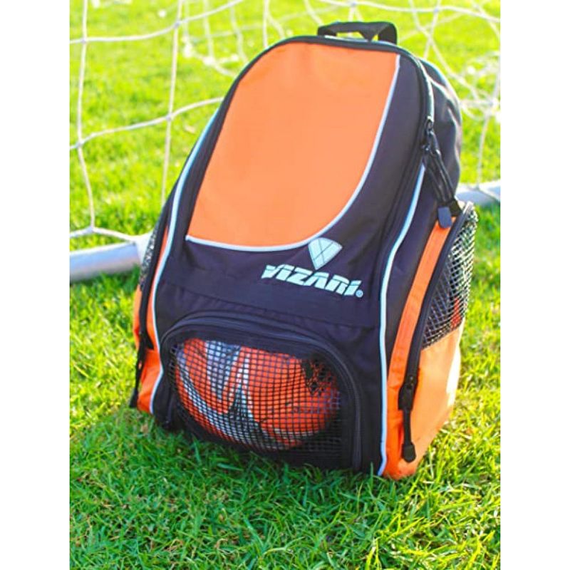 Vizari Solano Soccer Backpack With Ball Compartment and Vented Ball Pocket and Mesh Side Cargo Pockets for Adults and Teens, 2 of 4