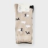 Women's Swans & Bows Scallop Cuff 3pk Crew Socks - A New Day™ Taupe/Black/Ivory 4-10 - 2 of 3