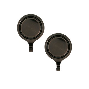Attract 2pk 4.7" Pinch Free Magnetic Wreath Hanger Oil Rubbed Bronze: Indoor/Outdoor Use - 1 of 3