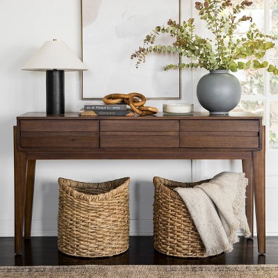 Herriman Wooden Console Table With, Target Console Table Threshold Brown