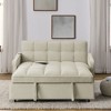 NicBex Classic Convertible Sleeper Chair, Pull-out Sofa Bed with  2 Arm Pockets,Couches with USB Charging Design for Living Room,Gray/Beige/Black/Blue - 4 of 4