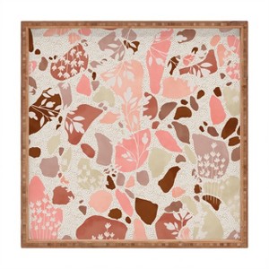 Marta Barragan Camarasa Terrazzo of Dots and Plants 12" x 12" Medium Square Bamboo Tray - Deny Designs - 1 of 2