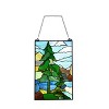 Chloe Lighting Nature Landscape Style Stained Glass Window Panel 20" Tall - 3 of 4