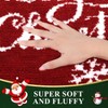 Christmas Bathroom Rug Set, Non - Slip Soft Absorbent Bath Mat with Snowflake Design and U - Shaped Toilet Mat - 3 of 4