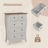 HDZNVF Closet Storage Organizer with 5 Folding Fabric Drawers and Anti-tipping Kit - 2 of 4