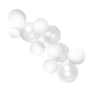MINNIDIP Balloon Garland 12 Cluster in White & Clear - 1 of 4