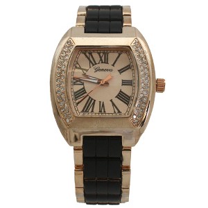 OLIVIA PRATT RHINESTIONE ACCENT SQUARE DIAL METAL WATCH - 1 of 4