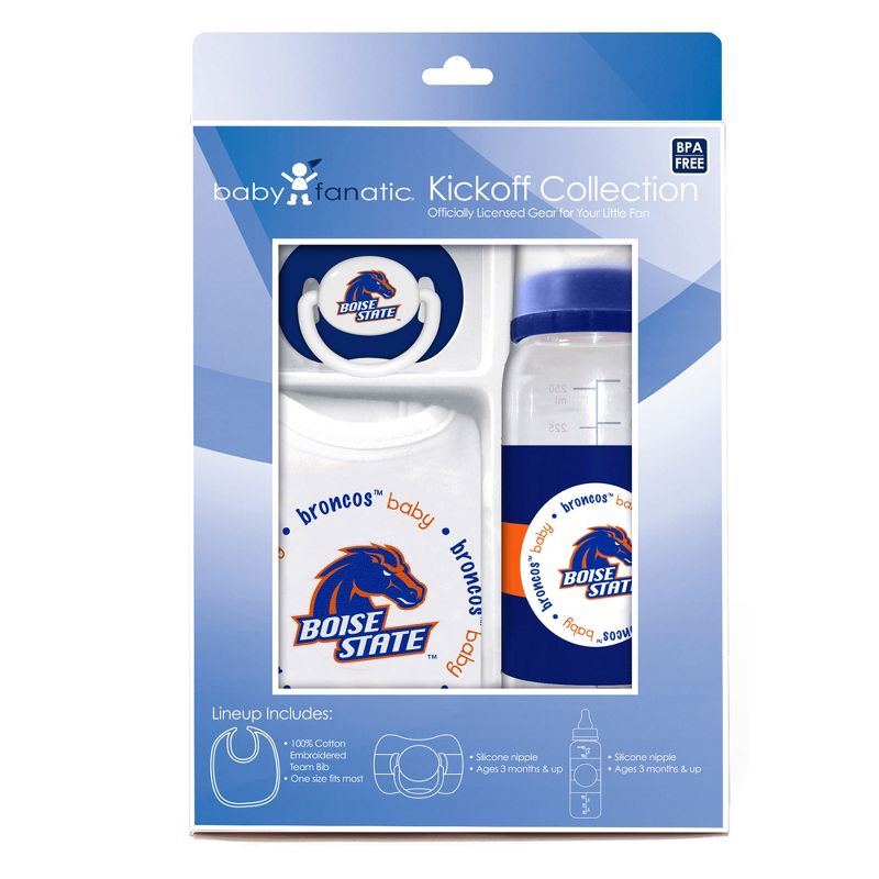 Baby Fanatic Officially Licensed 3 Piece Unisex Gift Set - NCAA Boise State Broncos, 1 of 4