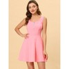 INSPIRE CHIC Women's Wide Strap Zipper Front Scoop Neck Mini A-Line Dress - 3 of 4