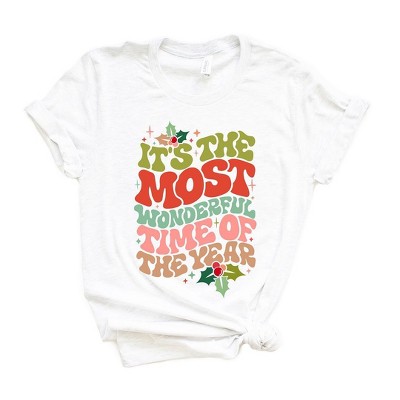 Simply Sage Market Women's Most Wonderful Tme Of The Year Holly  Short Sleeve Graphic Tee