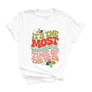 Simply Sage Market Women's Most Wonderful Tme Of The Year Holly  Short Sleeve Graphic Tee - 1 of 4