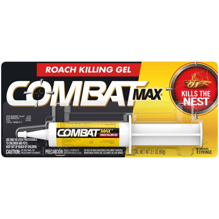 Combat Max Roach Killing Gel - 2.1oz: Indoor Pesticide, Ready to Use, Fipronil Formula, 1 of 8