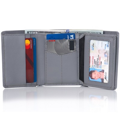 Alpine Swiss Rfid Mens Theo Trifold Wallet Deluxe Capacity With Divided 