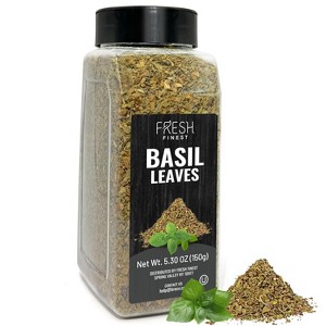 Fresh Finest Basil Leaves Spice – All-Natural, Kosher – 5.30 oz (150g) - 1 of 4
