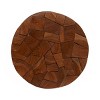 Contemporary Teak Wood Accent Table Dark Brown - Olivia & May: Round, No Assembly, Spot Clean - 4 of 4