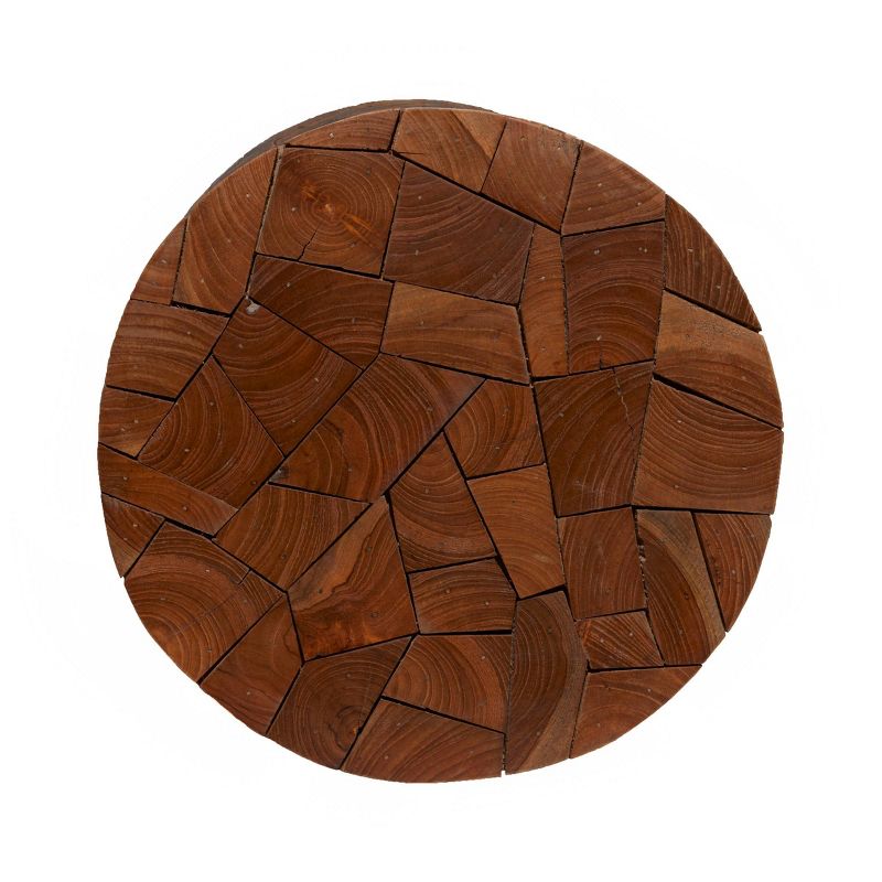 Contemporary Teak Wood Accent Table Dark Brown - Olivia &#38; May, 5 of 8